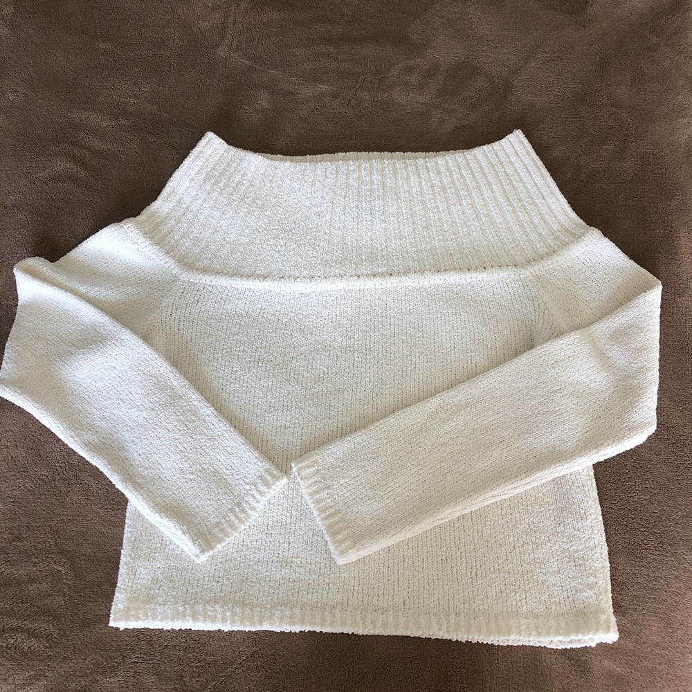 Sexy off shoulder sweater.